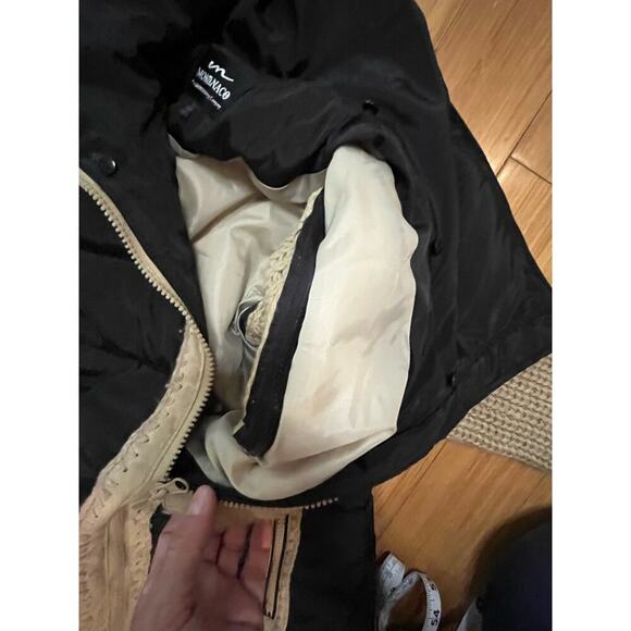 Montanaco Puffer Vest Knit Sweater Sleeves Transitional Hobbit Cottage Grandma - Picture 16 of 16